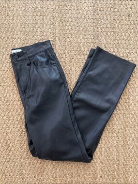 Pistola 100% Polyurethane Leather style pants. Size 25. Measurements in photos